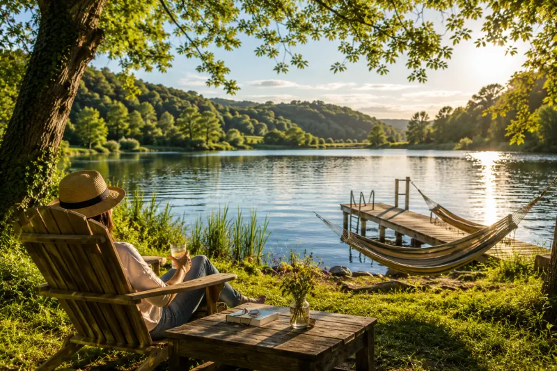 Détente au bord de l'eau